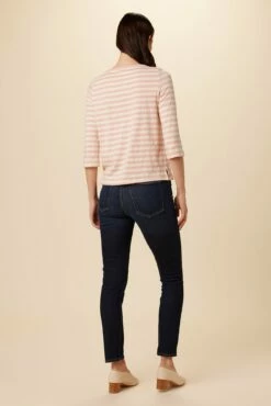 Cecelia Reverie Knit Tee - Rose And Ivory -AMOUR VERT Sales 9819 Cecelia Rose Ivory Stripe 3