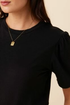 Odilia Reverie Slub Tee - Black -AMOUR VERT Sales 9828 Odilia Black 4