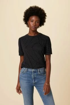 Odilia Reverie Slub Tee - Nissi Stripe Black