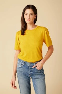 Odilia Reverie Slub Tee - Sunflower