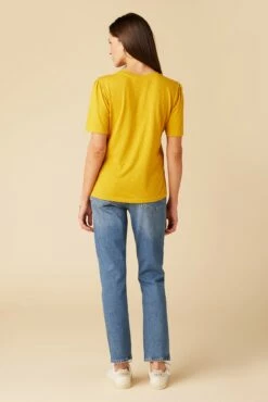 Odilia Reverie Slub Tee - Sunflower -AMOUR VERT Sales 9828 Odilia Slub Sunflower 3