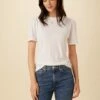 Odilia Reverie Slub Tee - White -AMOUR VERT Sales 9828 Odilia Slub White 1