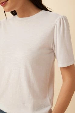 Odilia Reverie Slub Tee - White -AMOUR VERT Sales 9828 Odilia Slub White 4