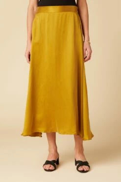 Blaze Cottonseed Cupro Skirt - Gold -AMOUR VERT Sales 9837 Blaze Cupro Gold 1