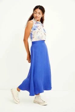 Blaze Cupro Skirt - Lapis