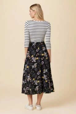 Blaze Washable Silk Skirt - French Jardin Black 10 Blaze Washable Silk Skirt - French Jardin Black -AMOUR VERT Sales 9838 Blaze French Jardin Black 3