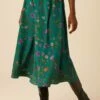 Blaze Washable Silk Skirt - Genoa Floral -AMOUR VERT Sales 9838 Blaze Genoa Floral 1