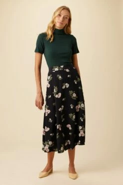 Blaze Washable Silk Skirt - Ladera Floral -AMOUR VERT Sales 9838 Blaze Ladera Floral 4