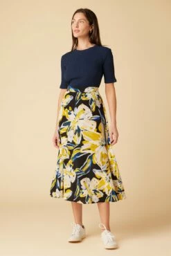 Blaze Washable Silk Skirt - Marbella -AMOUR VERT Sales 9838 Blaze Silk Marbella 4