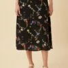 Blaze Washable Silk Skirt - Marin Floral -AMOUR VERT Sales 9838 Blaze Silk Marin Floral 1