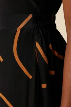 Blaze Washable Silk Skirt - Waves Caramel -AMOUR VERT Sales 9838 Blaze Silk Waves Caramel 5