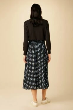 Blaze Washable Silk Skirt - Squared Up Black -AMOUR VERT Sales 9838 Blaze Squared Up Black 3