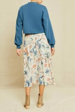 Blaze Washable Silk Skirt - Paulette Floral -AMOUR VERT Sales 9838 Blaze Washable Silk Paulette Print 10975 web 2f0b1009 38ca 486c 8608 b36d11cf44e7