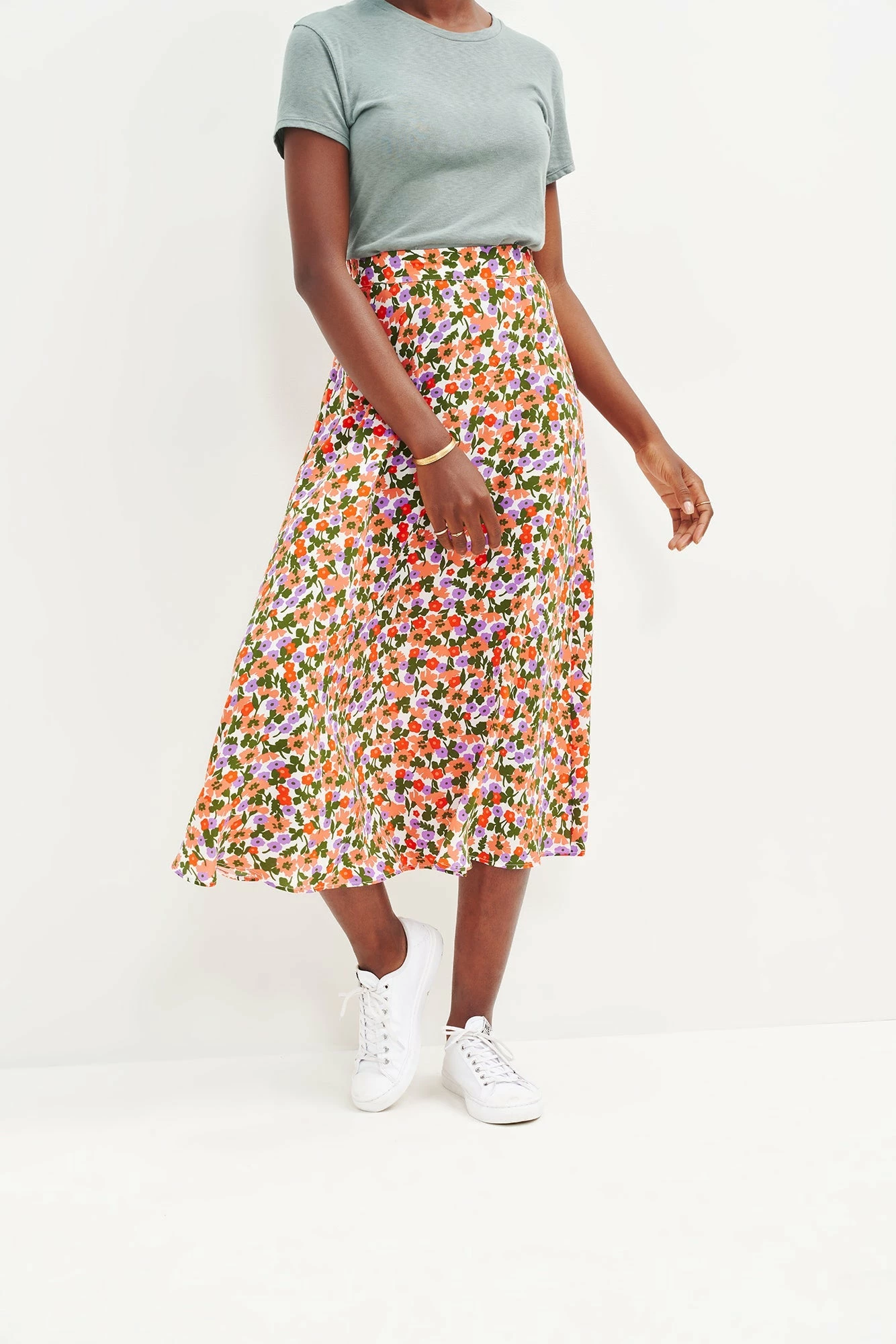 Blaze Washable Silk Skirt - Seaside Floral 4 Blaze Washable Silk Skirt - Seaside Floral - Image 2