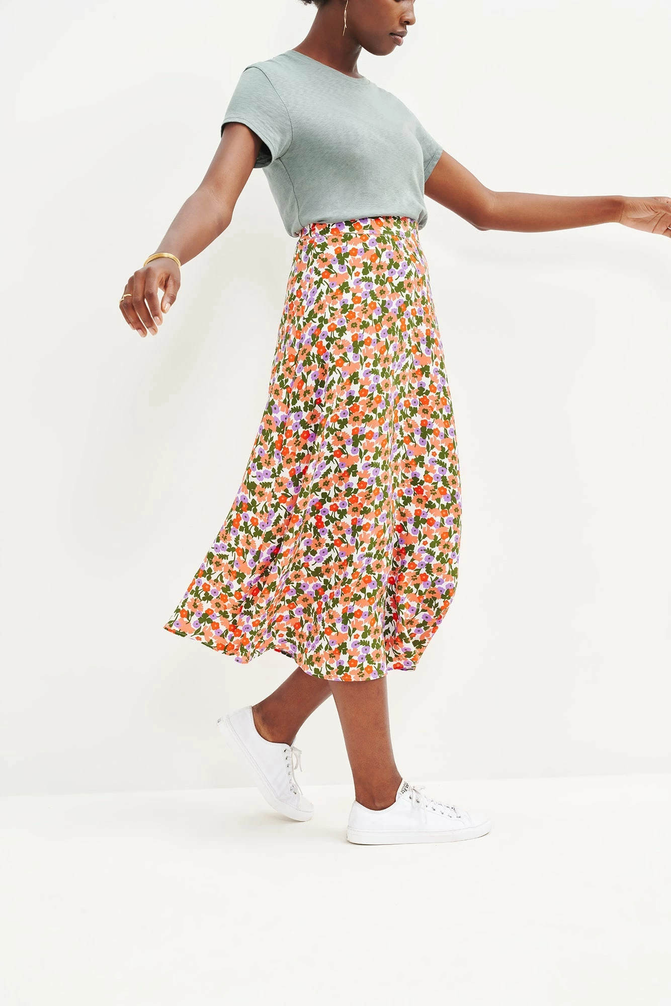 Blaze Washable Silk Skirt - Seaside Floral 5 Blaze Washable Silk Skirt - Seaside Floral - Image 3
