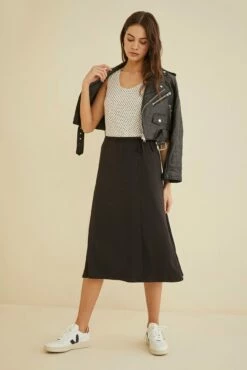 Moraga Zero-Waste Skirt -AMOUR VERT Sales 9882 Moraga Black 1806 web