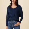 Mayr Long Sleeve Dream Knit Tee - Ocean -AMOUR VERT Sales 9938 LS Mayr Ocean 1