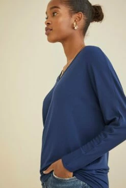 Mayr Long Sleeve Dream Knit Tee - Navy 11 Mayr Long Sleeve Dream Knit Tee - Navy -AMOUR VERT Sales 9938 Long Sleeve Mayr Navy 0880 web 0594514c 559e 4f29 840b fe2f16fea4ea