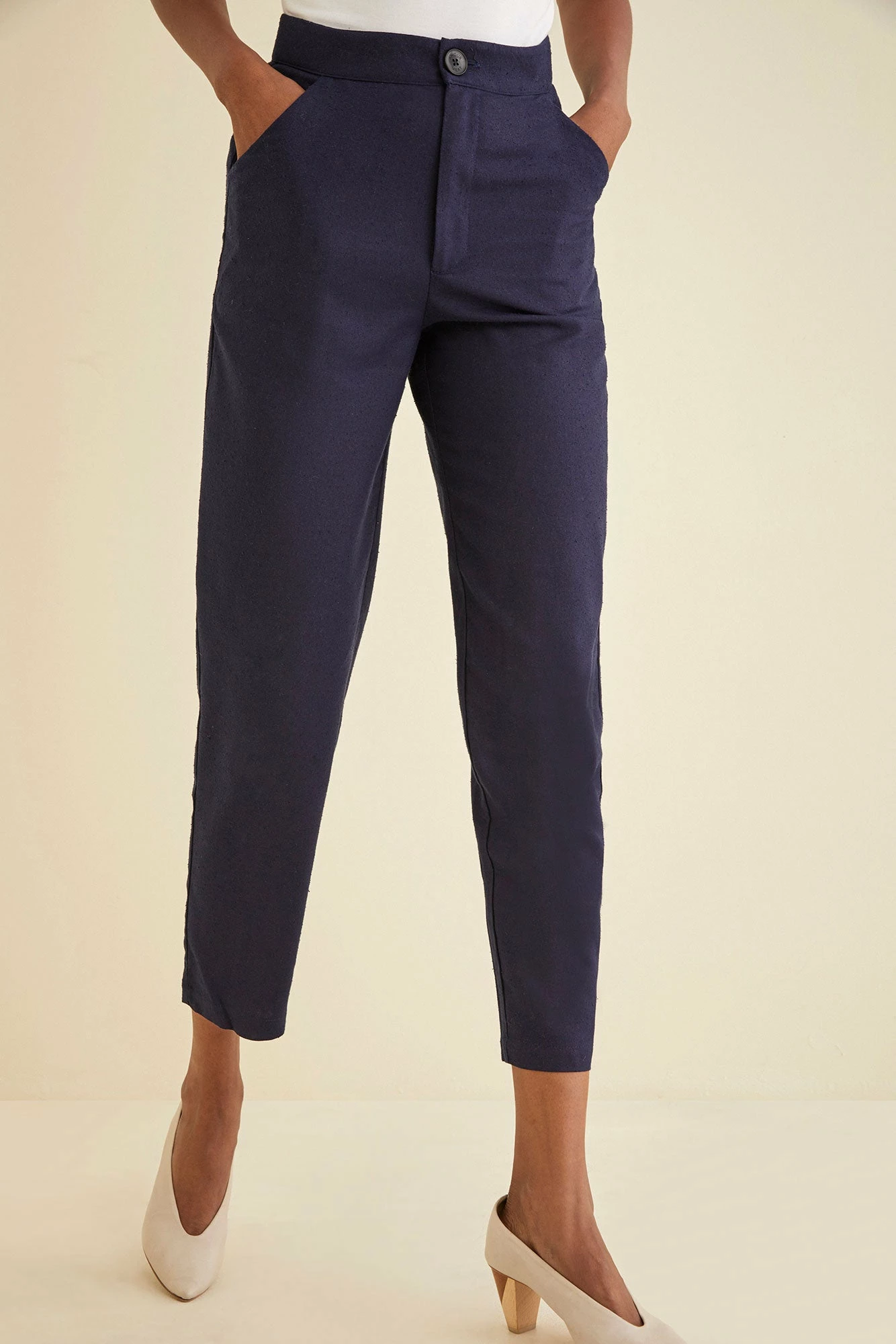 Dava Silk Noil Pants - Navy - ReAmour 10 Dava Silk Noil Pants - Navy - ReAmour - Image 8