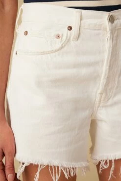 AGOLDE Parker Long Denim Short - Panna Cotta -AMOUR VERT Sales Parker Long Short Panna Cotta 5