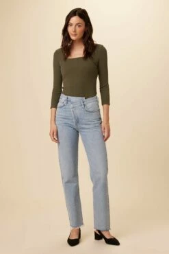 AGOLDE Criss Cross Straight Jean - Dimension -AMOUR VERT Sales TBD Criss Cross Straight Dimension 6