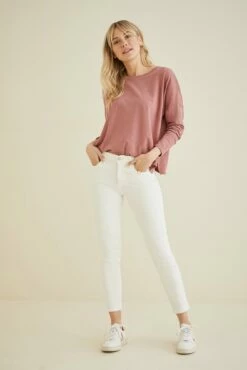 AGOLDE Exclusive Sophie Crop Jean - Glimpse White