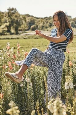 Salice Washable Silk Pants - Navy Sauvage