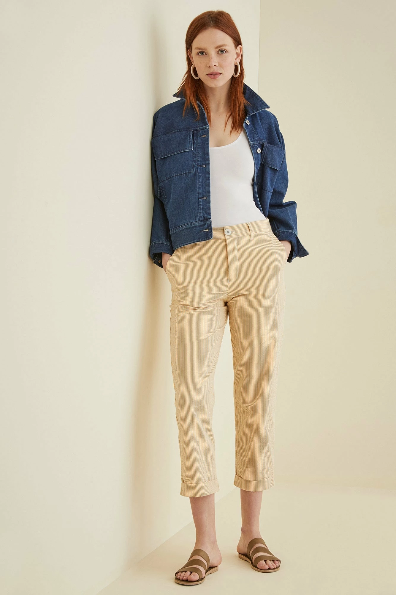 Kowtow Exclusive Edition Pants - Mustard Stripe 3 Kowtow Exclusive Edition Pants - Mustard Stripe