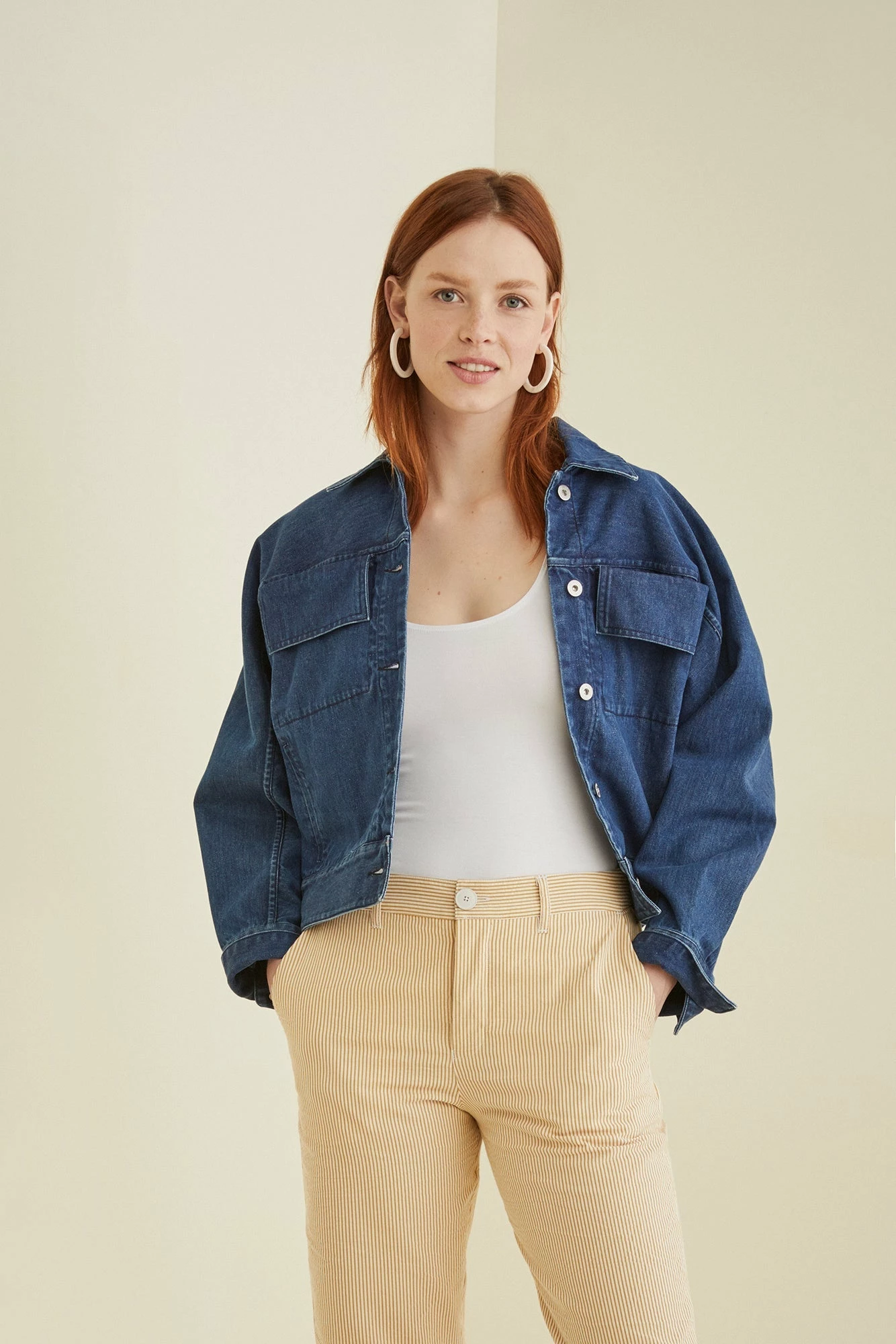 Kowtow Exclusive Edition Pants - Mustard Stripe 6 Kowtow Exclusive Edition Pants - Mustard Stripe - Image 4