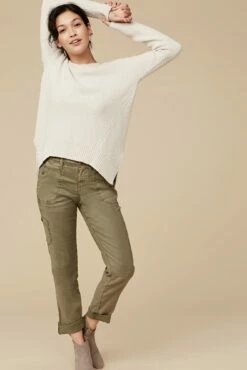 Dayla Cargo Pants -AMOUR VERT Sales level99 dayla cargo olive 0013 web