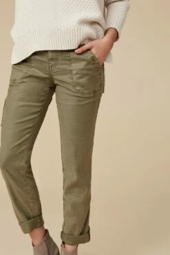 Dayla Cargo Pants -AMOUR VERT Sales level99 dayla cargo olive 0053 web