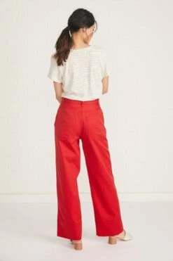 Kowtow Stage Pant -AMOUR VERT Sales stage pant red 045 web